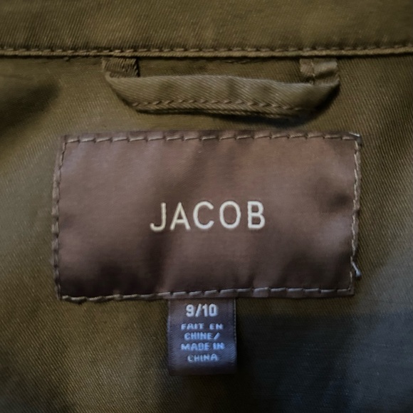 Jacob 100% Cotton Olive Green Field Jacket Women’s Size 9/10 Modern Utility - Picture 4 of 10